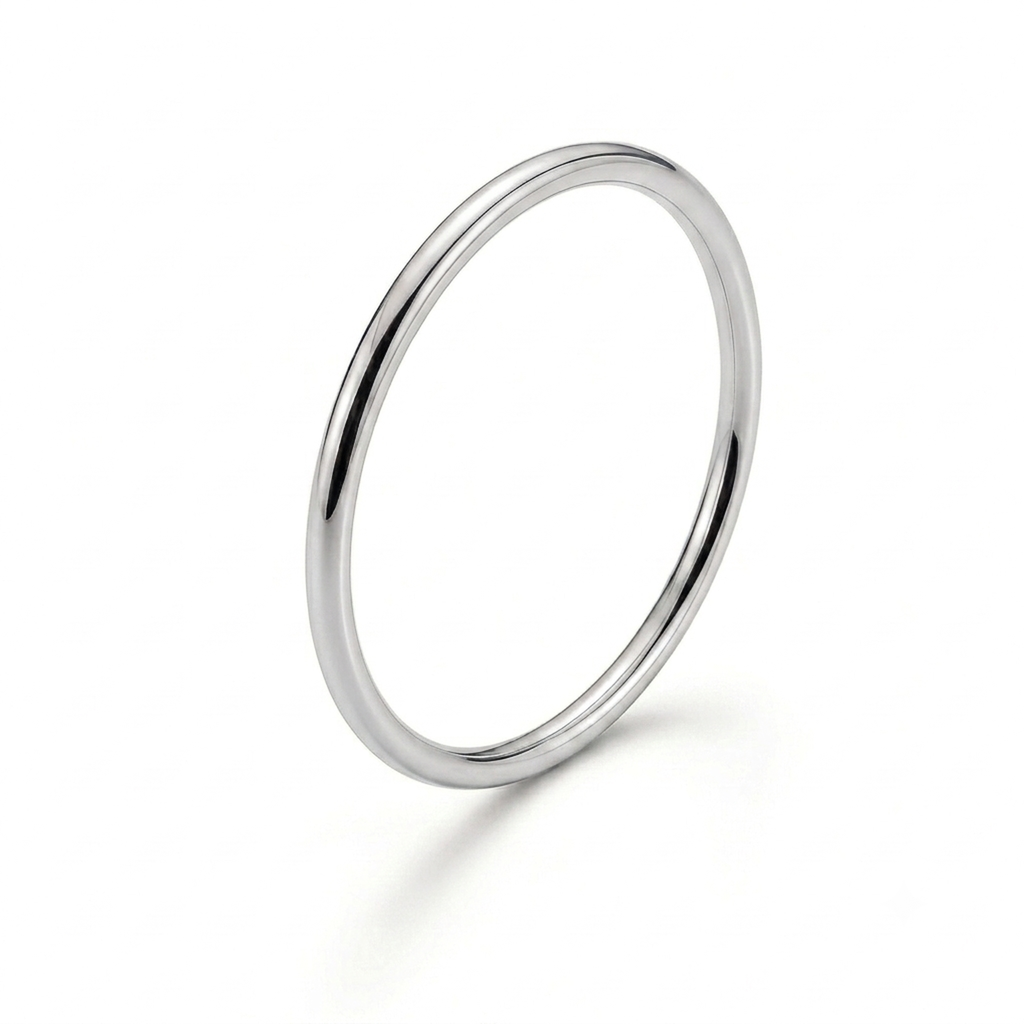 925 Sterling Silver Stacking Ring | Solid | Recycled | 1.5mm Diameter | Handmade in the UK