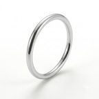 925 sterling silver stacking ring, 2mm diameter, handmade