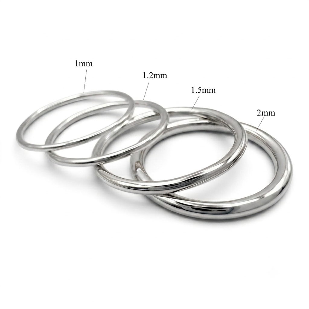 925 Sterling Silver Stacking Ring | Solid | Recycled | 2mm Diameter | Handmade in the UK