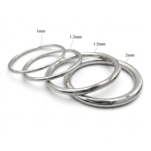 925 Sterling Silver Stacking Ring | Solid | Recycled | 1.2mm Diameter | Handmade in the UK