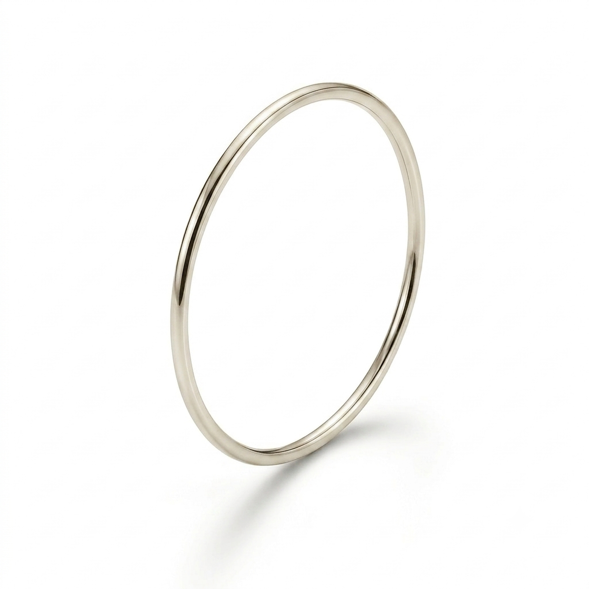9ct white gold 1.2mm stacking ring
