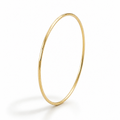 9ct yellow gold hammered stacking ring, 1mm diameter