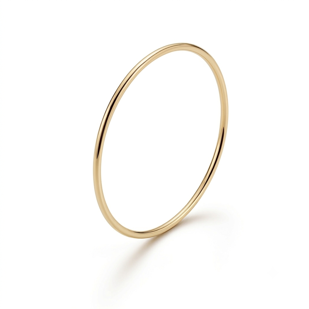 9ct Yellow Gold Stacking Ring | Solid | Recycled | 1.2mm Diameter | Handmade in the UK