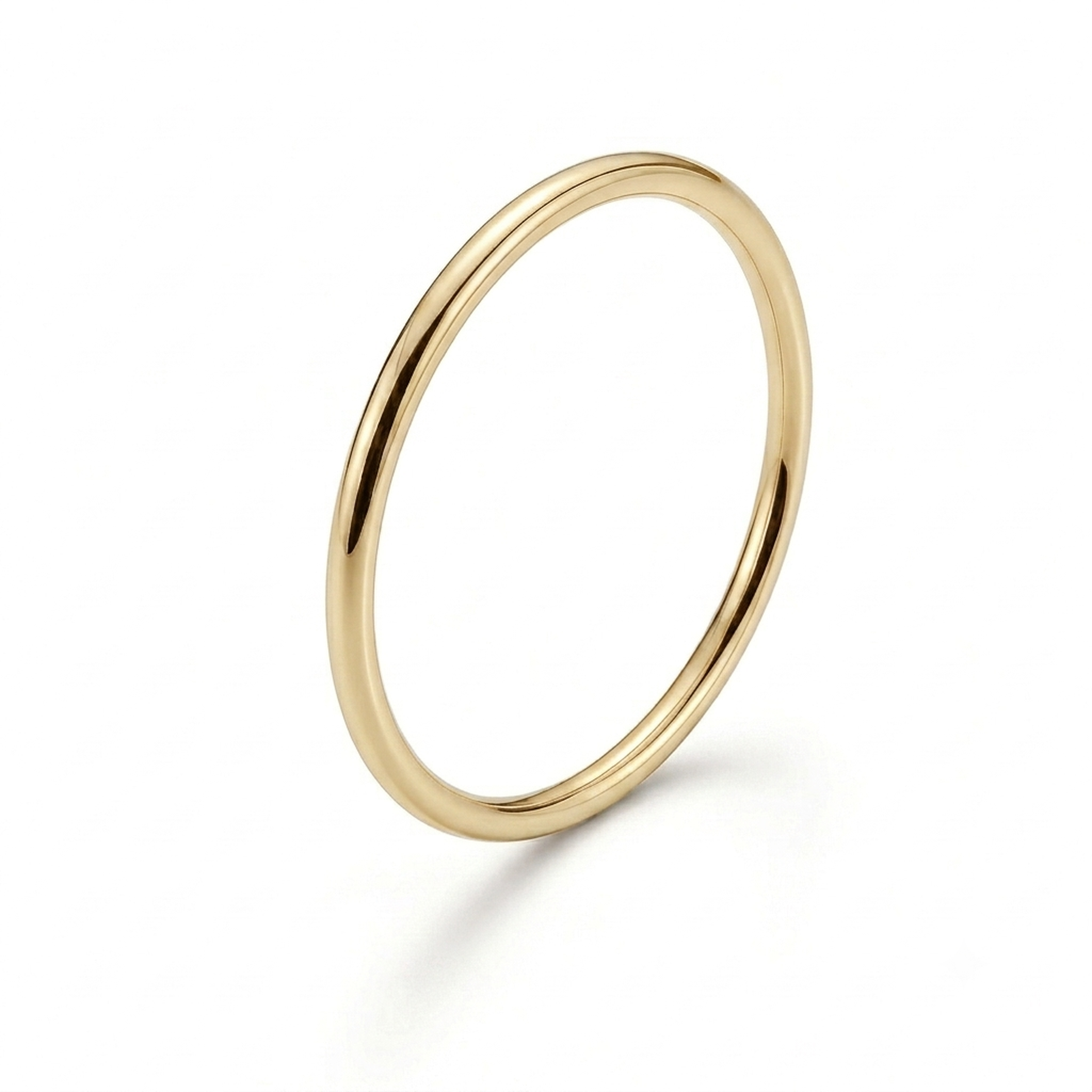 9ct Yellow Gold Stacking Ring | Solid Gold | Recycled | 1.5mm Diameter | Hallmarked | Handmade in the UK