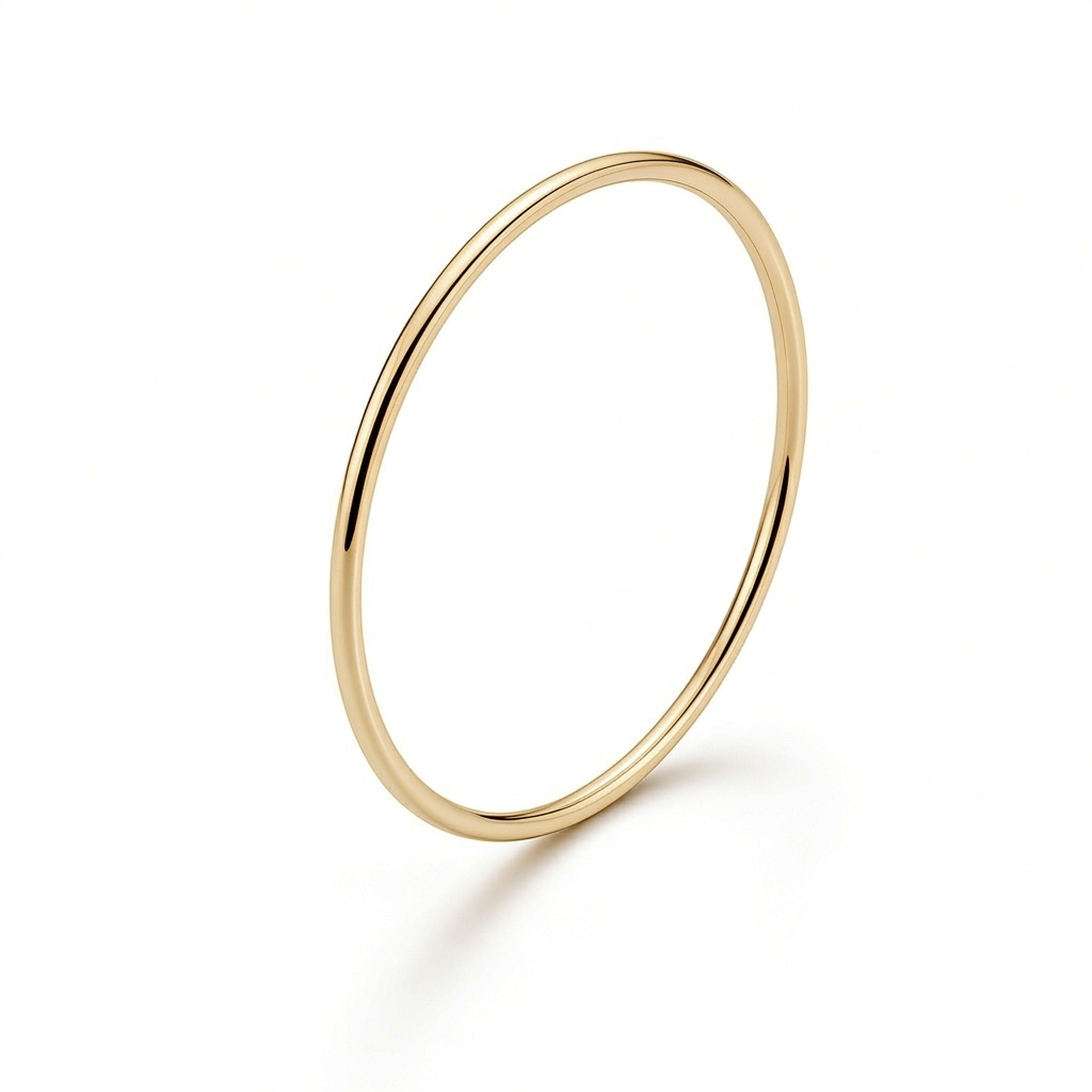 9ct Yellow Gold Stacking Ring | Solid Gold | Recycled | 1mm Diameter | Handmade in the UK