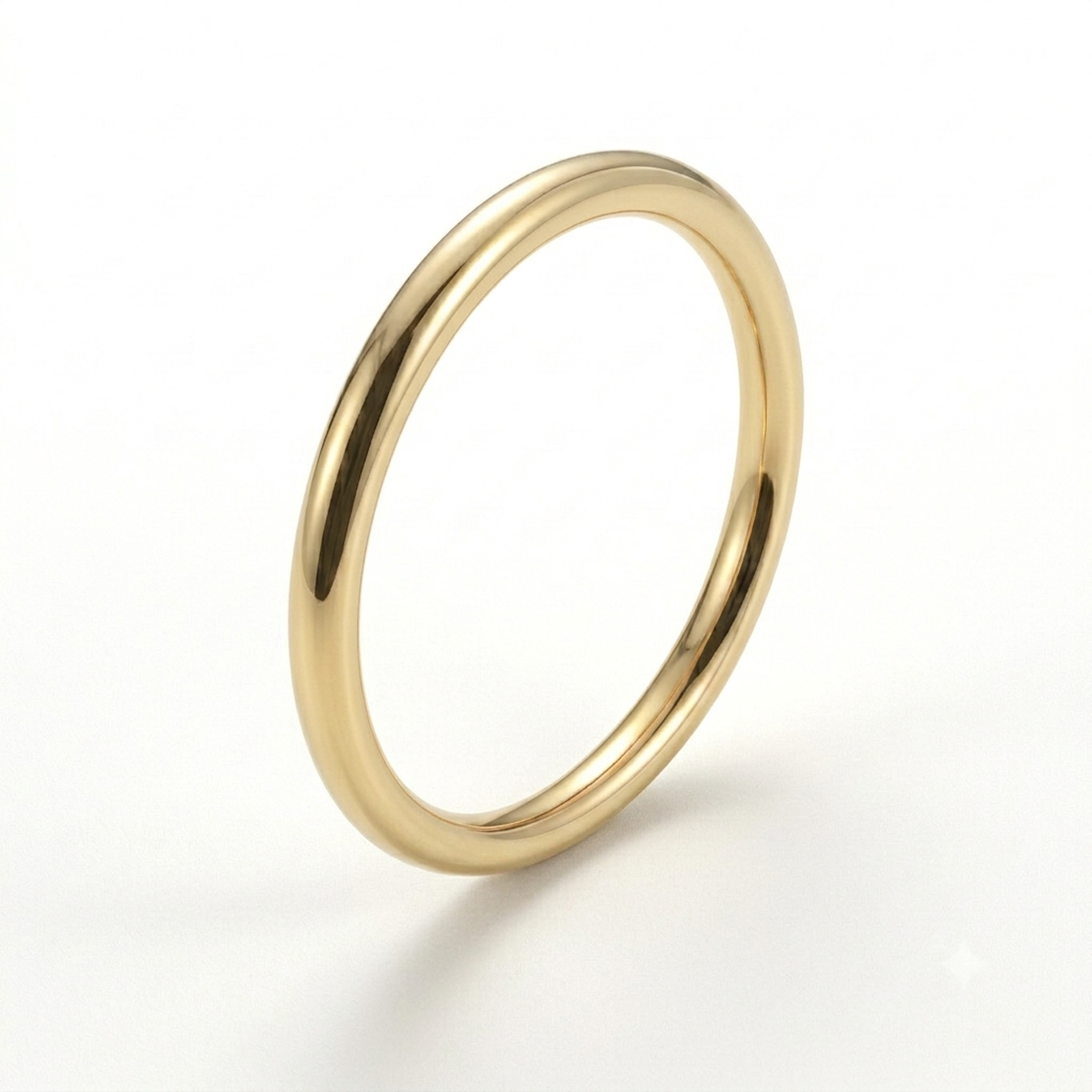 9ct Yellow Gold Stacking Ring | Solid Gold | Wedding Band | 2mm Diameter | Hallmarked | Handmade in the UK