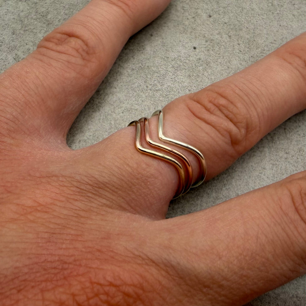 9ct gold wishbone ring lifestyle photo