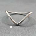 Sterling silver wishbone ring, 1mm thickness