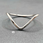 Sterling silver wishbone ring, 1mm thickness