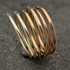 9ct gold 1.2mm stacking ring close up