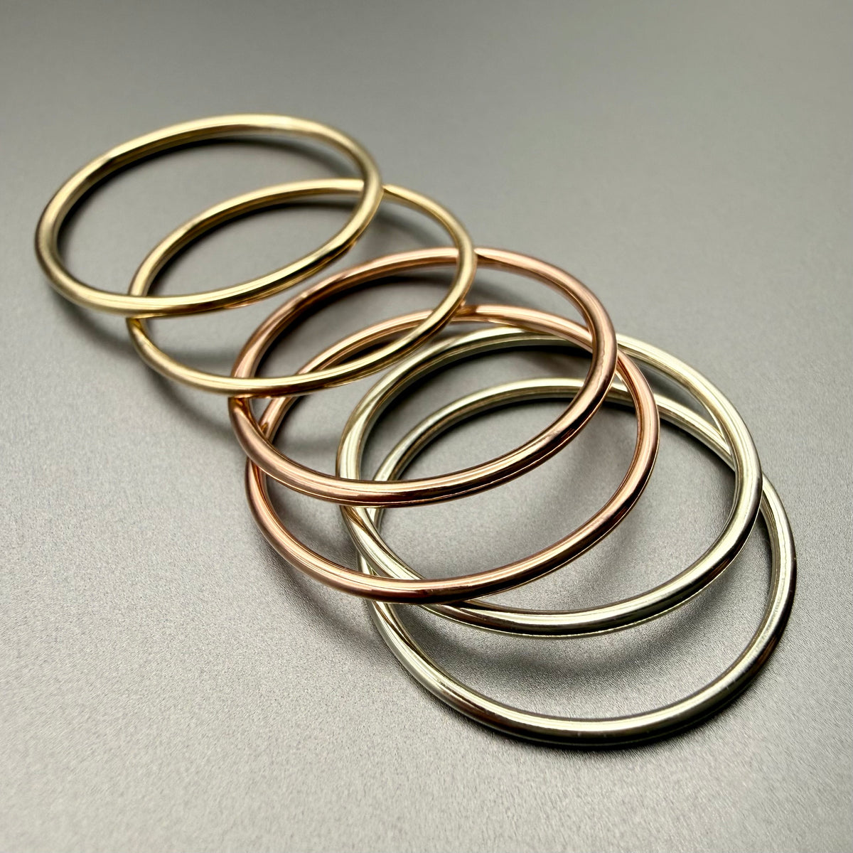 9ct gold 1.2mm stacking ring lifestyle photo