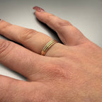 9ct gold 1.2mm stacking ring detail photo