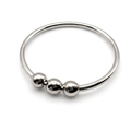 sterling silver bead fidget ring, silver beads