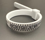 UK ring sizer showing size markings