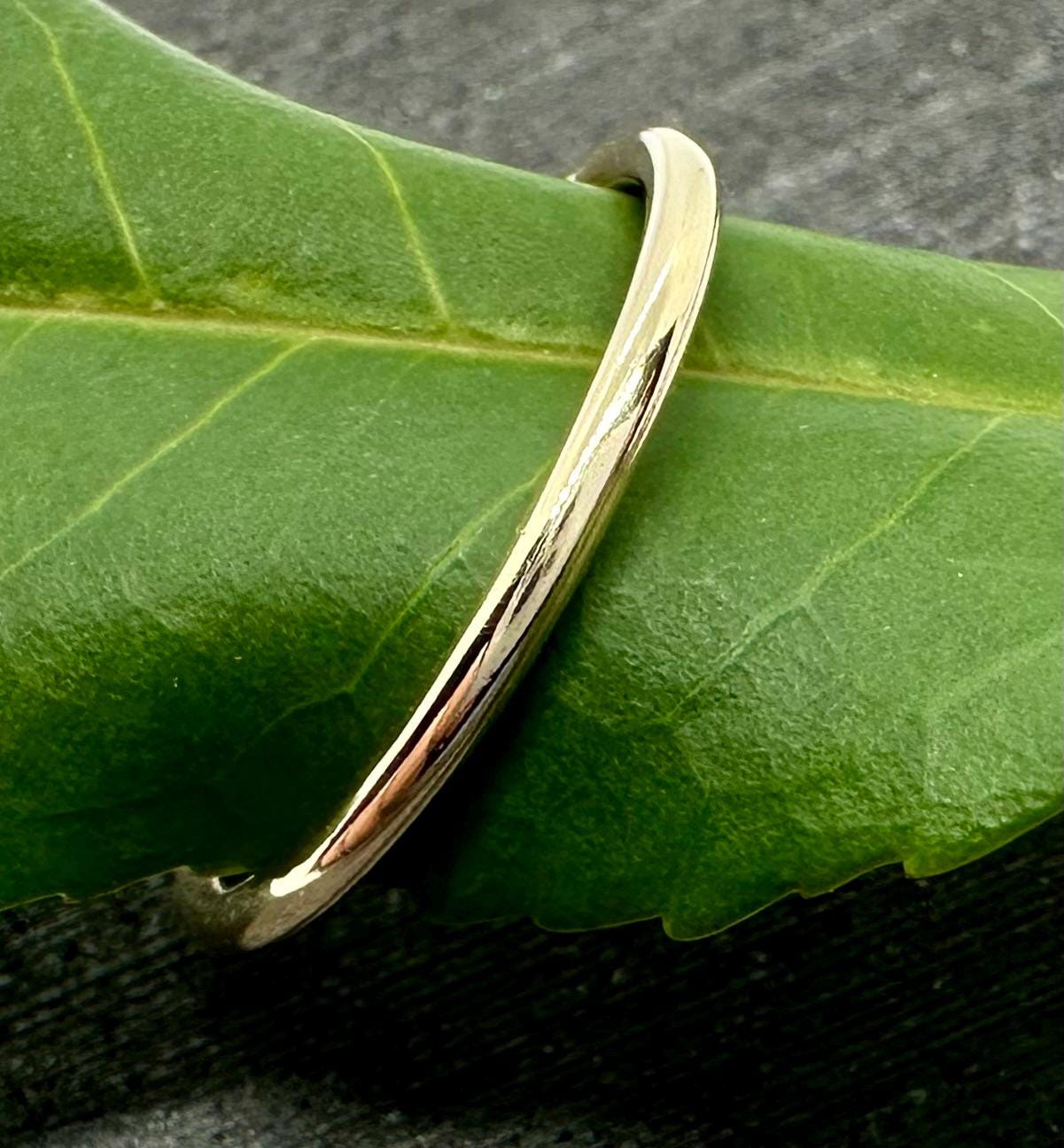 9ct Gold Stacking Ring | Solid Gold | Recycled | 1.5mm Diameter | Hallmarked | Handmade in the UK
