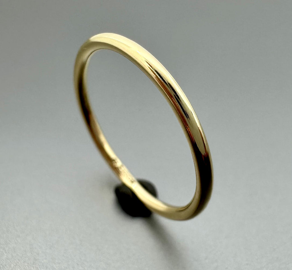9ct Gold Stacking Ring | Solid Gold | Recycled | 1.5mm Diameter | Hallmarked | Handmade in the UK