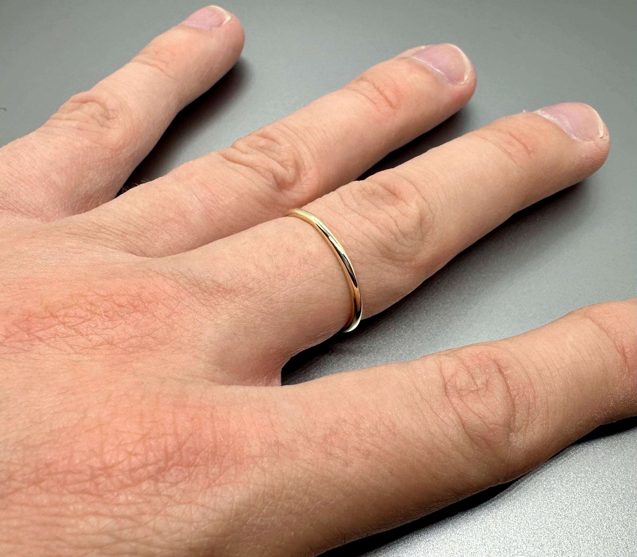 9ct Gold Stacking Ring | Solid Gold | Recycled | 1.5mm Diameter | Hallmarked | Handmade in the UK