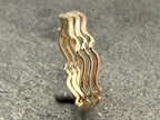 9ct gold wavy stacking ring 1mm and 1.2mm thickness comparison