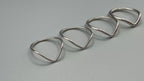 Silver Wishbone Stacking Ring | Handmade in the UK