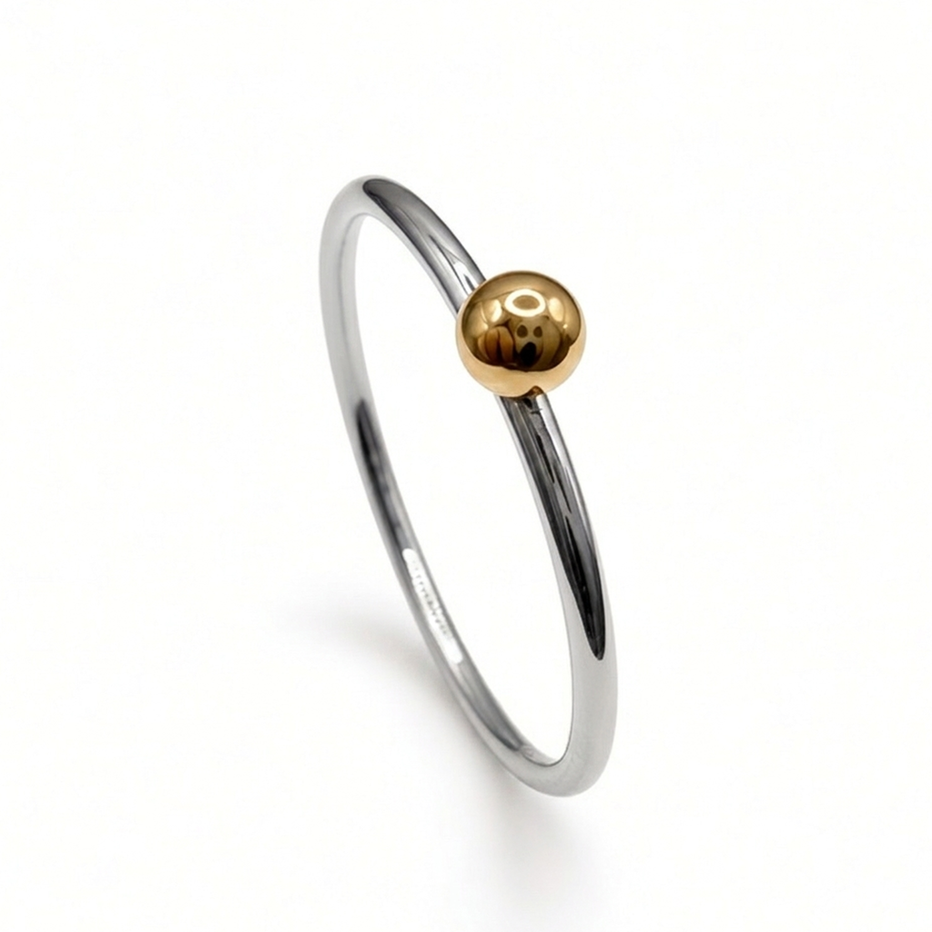 Sterling silver beaded ring