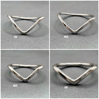 Sterling silver wishbone ring thickness comparison chart